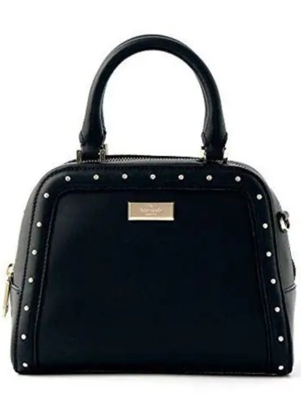 Euc Kate Spade Helena Street Black Studded Shoulder Bag Purse